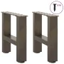 Patas para mesa de centro de acero natural 2 uds 30x(30-31) cm by , Table legs - Ref: Foro24-4013255, Price: 46,50 €, Discoun...