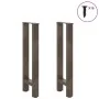 Patas para mesa de centro de acero natural 2 uds 28x(72-73) cm by , Table legs - Ref: Foro24-4013295, Price: 61,47 €, Discoun...