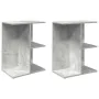 Mesitas de noche 2 uds contrachapada gris hormigón 46,5x29x61cm by , Nightstands - Ref: Foro24-858657, Price: 56,18 €, Discou...