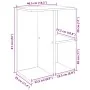 Mesita de noche madera de ingeniería gris Sonoma 46,5x29x61 cm by , Nightstands - Ref: Foro24-858660, Price: 37,82 €, Discoun...