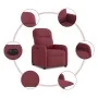 Sillón reclinable eléctrico tela rojo tinto by , Armchairs - Ref: Foro24-3302955, Price: 232,05 €, Discount: %