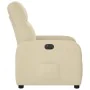 Sillón reclinable eléctrico de tela crema de , Sillones - Ref: Foro24-3302960, Precio: 233,08 €, Descuento: %
