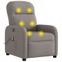 Sillón reclinable de masaje eléctrico tela gris taupe by , Armchairs - Ref: Foro24-3302969, Price: 263,59 €, Discount: %