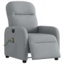 Sillón reclinable de masaje eléctrico tela gris claro de , Sillones - Ref: Foro24-3302962, Precio: 251,64 €, Descuento: %
