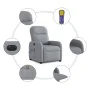 Sillón reclinable de masaje eléctrico tela gris claro de , Sillones - Ref: Foro24-3302962, Precio: 251,64 €, Descuento: %