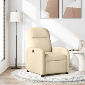 Sillón reclinable de tela crema by , Armchairs - Ref: Foro24-4015530, Price: 178,62 €, Discount: %