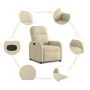 Sillón reclinable de tela crema by , Armchairs - Ref: Foro24-4015530, Price: 178,61 €, Discount: %