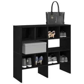 Zapateros 2 uds apilables roble negro 89,5x30x40 cm by , Dresser Organizers and Bar Hangers - Ref: Foro24-858842, Price: 75,2...
