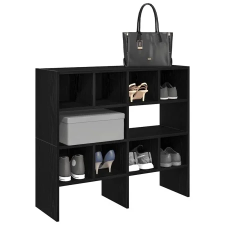 Zapateros 2 uds apilables roble negro 89,5x30x40 cm by , Dresser Organizers and Bar Hangers - Ref: Foro24-858842, Price: 75,2...