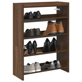 Mueble zapatero madera contrachapada marrón roble 60x25x81 cm by , Shoe racks and shoe organizers - Ref: Foro24-859884, Price...