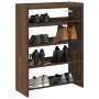 Mueble zapatero madera contrachapada marrón roble 60x25x81 cm de , Zapateros y organizadores de calzado - Ref: Foro24-859884,...