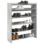 Mueble zapatero madera contrachapada gris hormigón 80x25x100 cm de , Zapateros y organizadores de calzado - Ref: Foro24-85989...