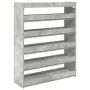 Mueble zapatero madera contrachapada gris hormigón 80x25x100 cm de , Zapateros y organizadores de calzado - Ref: Foro24-85989...