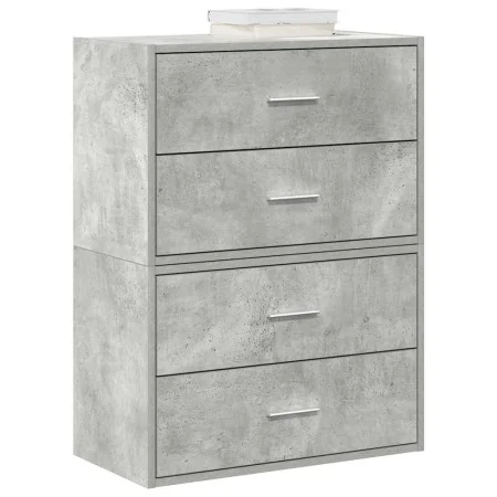 Armarios con 2 cajones 2 uds gris hormigón 60x31x40 cm de , Cajoneras - Ref: Foro24-858828, Precio: 95,26 €, Descuento: %