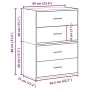Armarios con 2 cajones 2 uds gris hormigón 60x31x40 cm de , Cajoneras - Ref: Foro24-858828, Precio: 95,26 €, Descuento: %