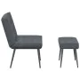 Sillón de relax con reposapiés terciopelo gris oscuro von , Stühle - Ref: Foro24-4012328, Preis: 89,31 €, Rabatt: %