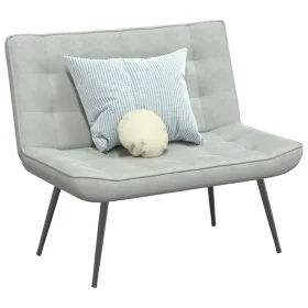 Banco de terciopelo gris claro 110x74x84 cm by , Banks - Ref: Foro24-4012337, Price: 167,45 €, Discount: %