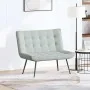Banco de terciopelo gris claro 110x74x84 cm de , Bancos - Ref: Foro24-4012337, Precio: 167,45 €, Descuento: %