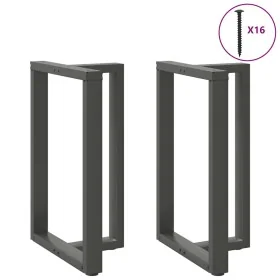Patas de mesa bar forma T 2 uds acero antracita 60x35x(90-91)cm by , Table legs - Ref: Foro24-4013082, Price: 154,53 €, Disco...