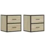 Mesitas de noche de pared 2 unidades roble Sonoma 40x31x39,5 cm de , Mesitas de noche - Ref: Foro24-848727, Precio: 78,69 €, ...