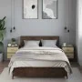 Mesitas de noche de pared 2 unidades roble Sonoma 40x31x39,5 cm de , Mesitas de noche - Ref: Foro24-848727, Precio: 78,69 €, ...
