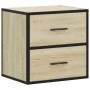 Mesitas de noche de pared 2 unidades roble Sonoma 40x31x39,5 cm de , Mesitas de noche - Ref: Foro24-848727, Precio: 78,69 €, ...