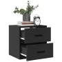 Mesitas de noche de pared 2 unidades negra 40x31x39,5 cm by , Nightstands - Ref: Foro24-848725, Price: 81,30 €, Discount: %