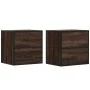 Mesitas de noche pared 2 uds color roble marrón 40x31x39,5 cm von , Nachttische - Ref: Foro24-848733, Preis: 82,03 €, Rabatt: %