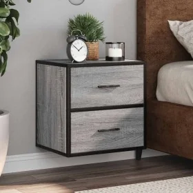 Mesitas de noche de pared 2 unidades gris sonoma 40x31x39,5 cm by , Nightstands - Ref: Foro24-848731, Price: 88,48 €, Discoun...