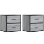 Mesitas de noche de pared 2 unidades gris sonoma 40x31x39,5 cm de , Mesitas de noche - Ref: Foro24-848731, Precio: 81,30 €, D...