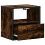 Mesita de noche de pared color roble ahumado 40x31x39,5 cm von , Nachttische - Ref: Foro24-848738, Preis: 40,87 €, Rabatt: %