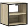 Mesita de noche de pared color roble ahumado 40x31x39,5 cm by , Nightstands - Ref: Foro24-848746, Price: 32,79 €, Discount: %