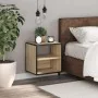 Mesita de noche de pared color roble ahumado 40x31x39,5 cm by , Nightstands - Ref: Foro24-848746, Price: 32,79 €, Discount: %