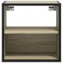 Mesita de noche de pared color roble ahumado 40x31x39,5 cm by , Nightstands - Ref: Foro24-848746, Price: 32,79 €, Discount: %