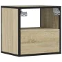 Mesita de noche de pared color roble ahumado 40x31x39,5 cm by , Nightstands - Ref: Foro24-848746, Price: 32,79 €, Discount: %
