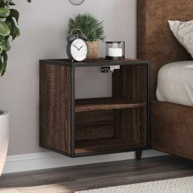Mesita de noche de pared color roble marrón 40x31x39,5 cm by , Nightstands - Ref: Foro24-848752, Price: 33,72 €, Discount: %