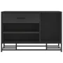 Banco zapatero madera de ingeniería y metal negro 80x40x53,5 cm de , Bancos para recibidores y almacenamiento - Ref: Foro24-8...