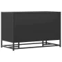 Banco zapatero madera de ingeniería y metal negro 80x40x53,5 cm de , Bancos para recibidores y almacenamiento - Ref: Foro24-8...