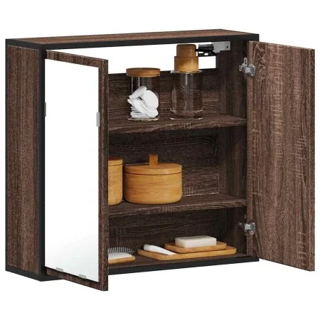 Armario con espejo baño madera marrón roble 65x20x60 cm von , Badezimmerwaschtische - Ref: Foro24-849258, Preis: 70,99 €, Rab...