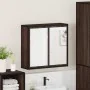 Armario con espejo baño madera marrón roble 65x20x60 cm von , Badezimmerwaschtische - Ref: Foro24-849258, Preis: 70,99 €, Rab...