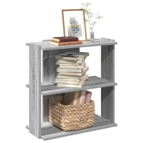 Librería 3 estantes madera ingeniería gris Sonoma 60x30x60 cm by , Bookcases and shelves - Ref: Foro24-860252, Price: 38,14 €...