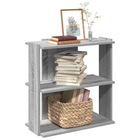 Librería 3 estantes madera ingeniería gris Sonoma 60x30x60 cm by , Bookcases and shelves - Ref: Foro24-860252, Price: 38,12 €...