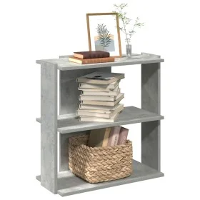 Librería de 3 niveles madera gris hormigón 60x30x60 cm by , Bookcases and shelves - Ref: Foro24-860250, Price: 35,45 €, Disco...