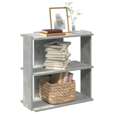 Librería de 3 niveles madera gris hormigón 60x30x60 cm by , Bookcases and shelves - Ref: Foro24-860250, Price: 35,45 €, Disco...