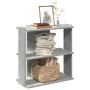 Librería de 3 niveles madera gris hormigón 60x30x60 cm by , Bookcases and shelves - Ref: Foro24-860250, Price: 35,45 €, Disco...