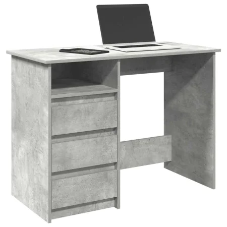 Escritorio de madera de ingeniería gris hormigón 102x50x75 cm by , Desks - Ref: Foro24-860466, Price: 109,80 €, Discount: %