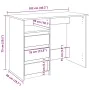 Escritorio de madera de ingeniería gris hormigón 102x50x75 cm by , Desks - Ref: Foro24-860466, Price: 109,80 €, Discount: %