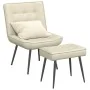Sillón de relax con taburete terciopelo crema von , Stühle - Ref: Foro24-4012335, Preis: 89,47 €, Rabatt: %