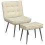 Sillón de relax con taburete terciopelo crema von , Stühle - Ref: Foro24-4012335, Preis: 89,47 €, Rabatt: %