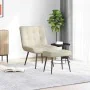 Sillón de relax con taburete terciopelo crema von , Stühle - Ref: Foro24-4012335, Preis: 89,47 €, Rabatt: %